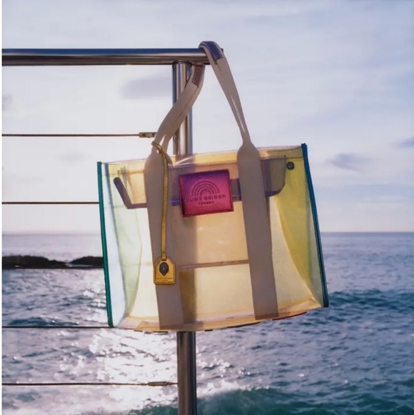 Kurt Geiger Large Southbank Iridescent Vinyl Tote Bag, NWT - Picture 2 of 9